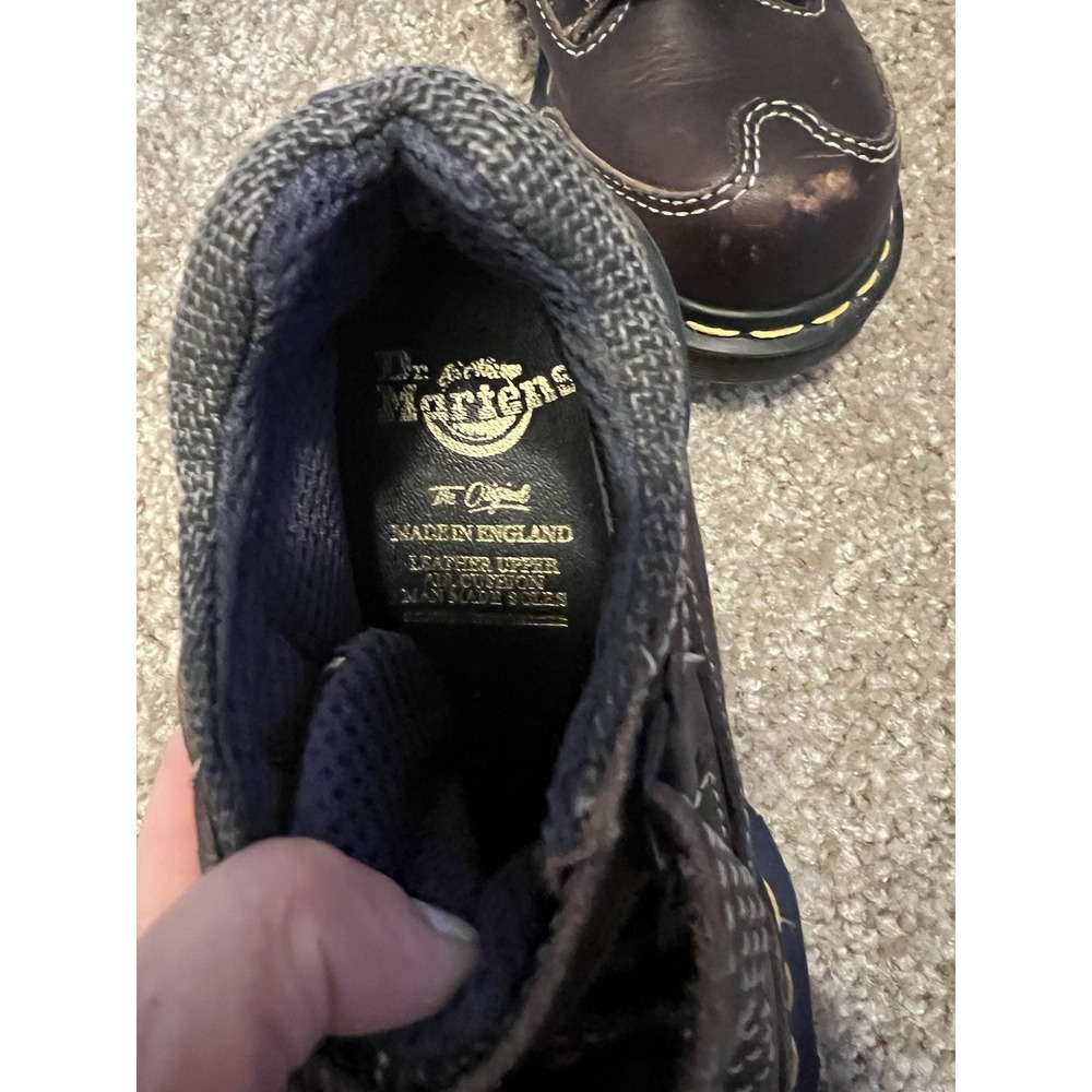 Dr Martens Kids 9852‎ Brown Leather Oxford Shoes 13 Made In England - Picture 6 of 9